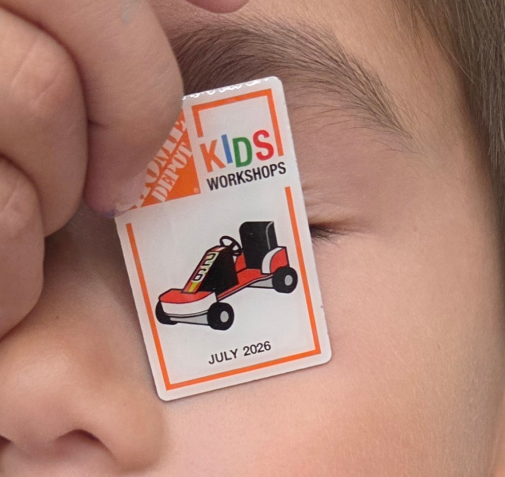 Home Depot Kids Workshop badge for the July 2026 project